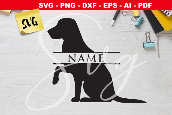 Download Labrador Dog Monogram Svg Split Monogram Svg Dog Svg Black Etsy