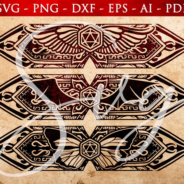 RPG Dice & Pencil Box design svg, celestial warlock, fey, fiend rpg classes, rpg game, Dice Set Box svg, Gaming Dice Box design svg