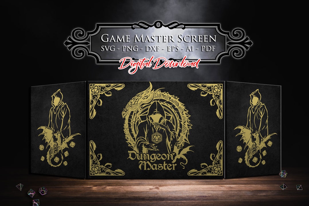 Game Master Screen Svg, Dungeon Master Screen Cut File, Rpg Games Svg, Game Master Gift, Screen