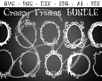 Creepy Frames SVG Bundle: Gothic Halloween Decor (Digital Files)