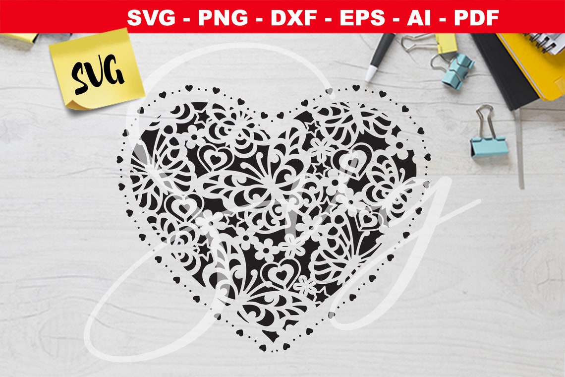 Download Wedding card svg Papercut Template Wedding Heart svg laser ...