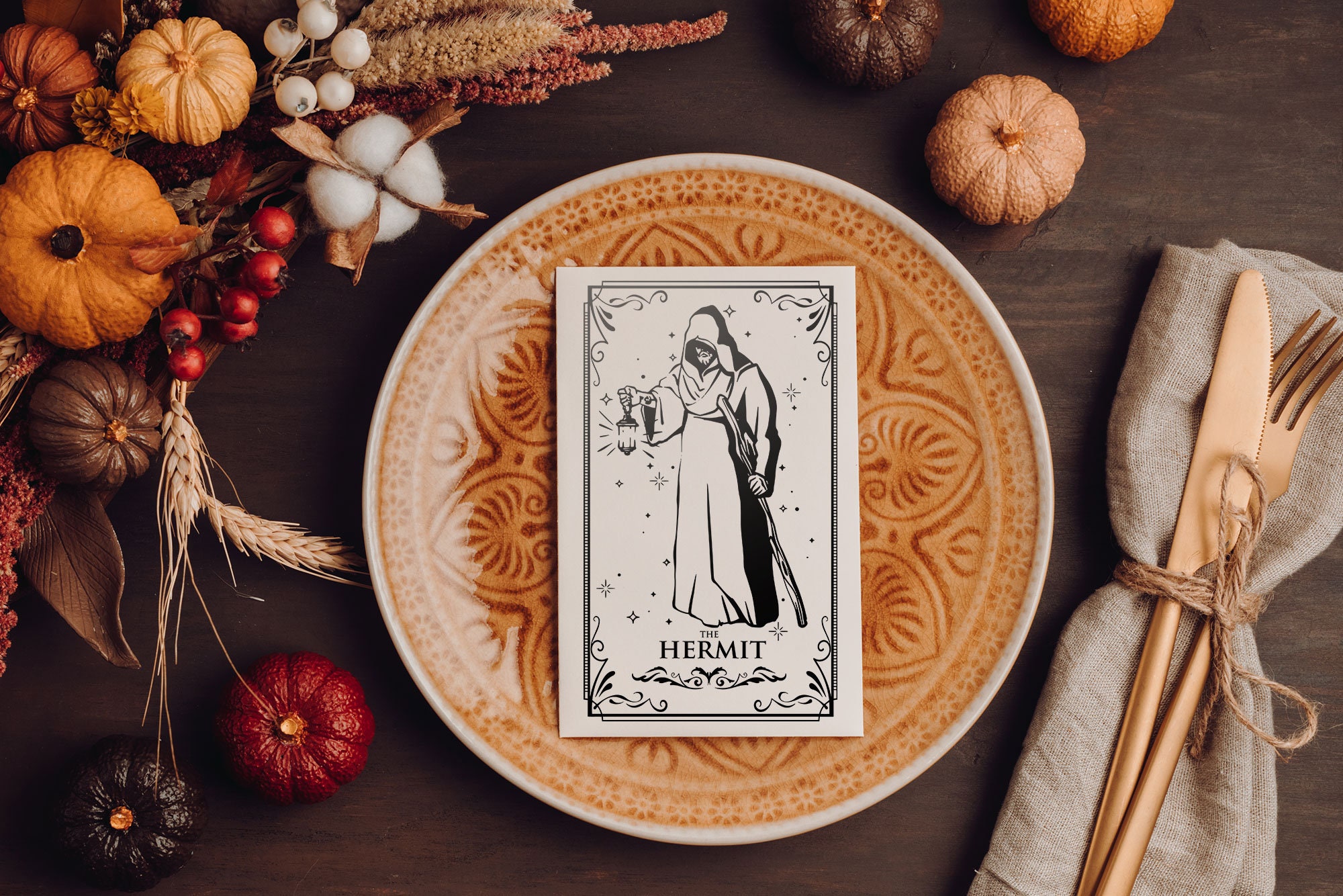 Tarot Svg the HERMIT SVG Fortune Teller SVG Mystic Svg - Etsy