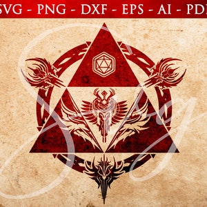 Spell Circle 10 SVG, Magic Circle SVG, Magic Dice Circle, Polyhedral Magic Circle, RPG-Spiele, Rollenspiel svg, Würfel, Cricut Cut Files