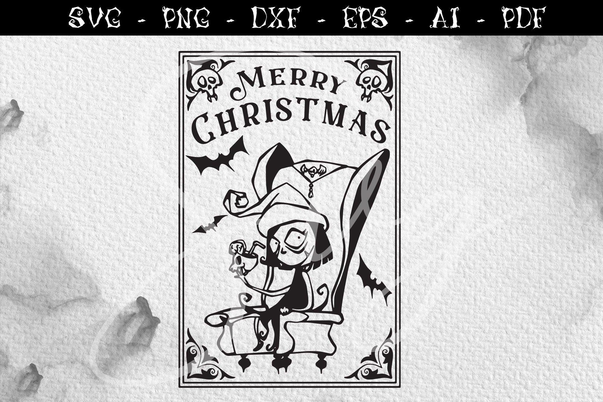 Christmas card gothic witch - Etsy 日本