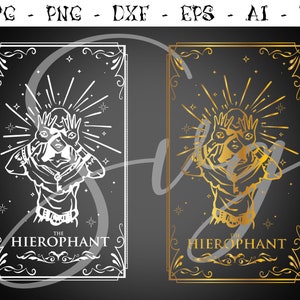 Tarot svg, El hierofante SVG, Adivino SVG, místico svg, Major Arcana Deck svg, Astrología svg, Cricut gótico, Cortar archivos