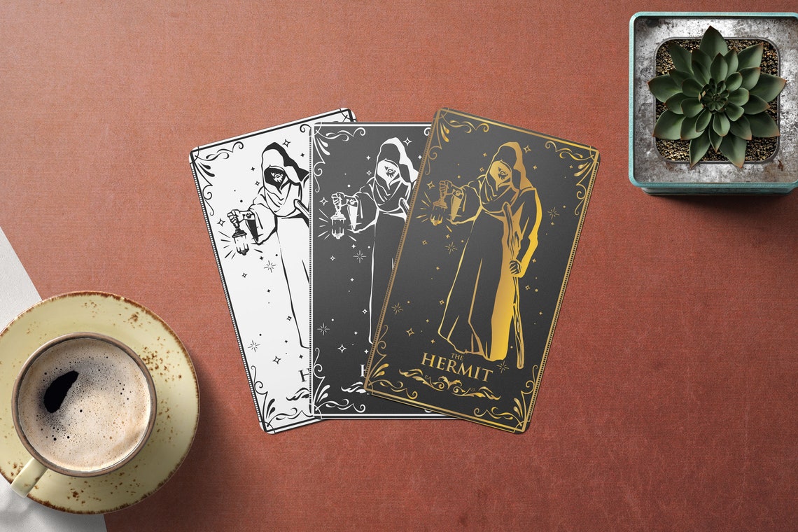 Tarot Svg the HERMIT SVG Fortune Teller SVG Mystic Svg - Etsy
