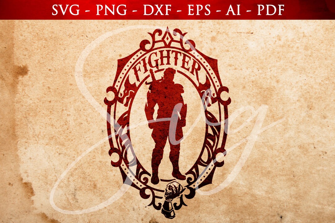 Fighter Svg, RPG Svg, D20, Rpg Games, Png, Dxf, Eps, Ai, Pdf Files ...