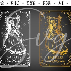 Tarot svg, La emperatriz SVG, Adivino SVG, místico svg, Major Arcana Deck svg, Astrología svg, Cricut gótico, Cortar archivos
