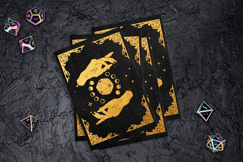 RPG Spell Cards SVG: Hands & Dice Gothic Design (digital Files) - Etsy