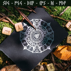 Círculo Arcano SVG: Runas Celtas, Símbolo Viking (Arquivo Digital)