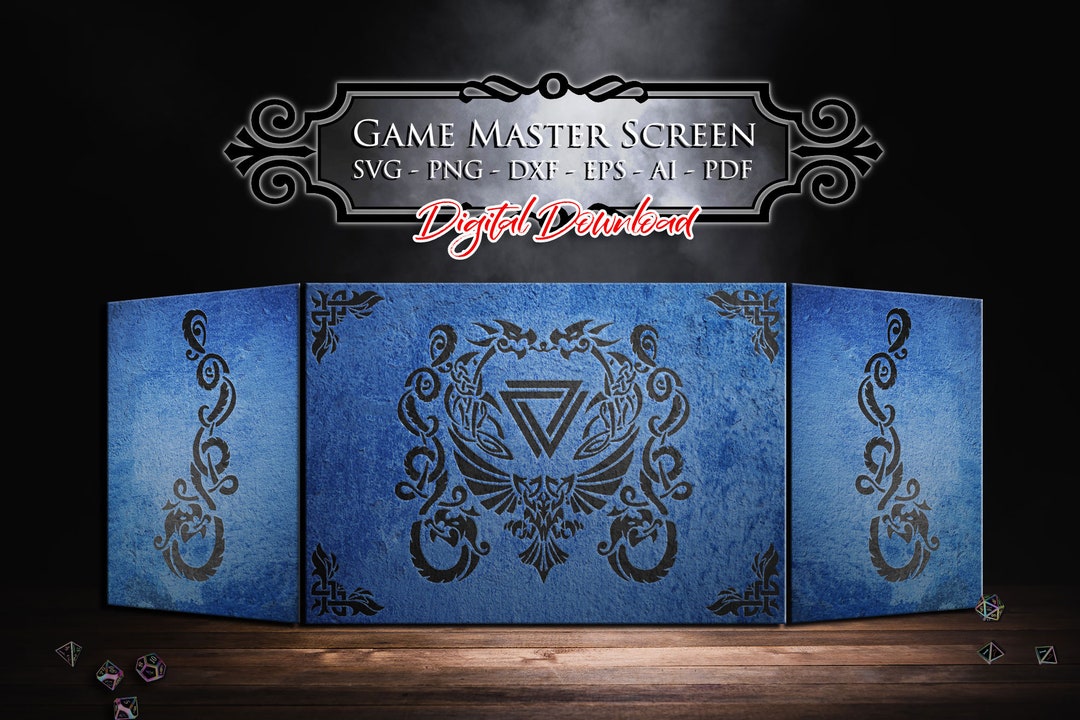 Game Master Screen Svg, Viking Screen Cut File, Rpg Games Svg, Game ...