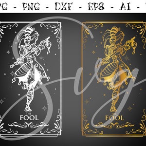 Tarot svg, The Fool SVG, Wahrsagerin SVG, mystische svg, Major Arcana Deck svg, Astrologie svg, Gothic Cricut, Cut Files