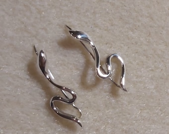 Snake Ear Crawlers 30 x 10mm in 925 Silver - 2.35g