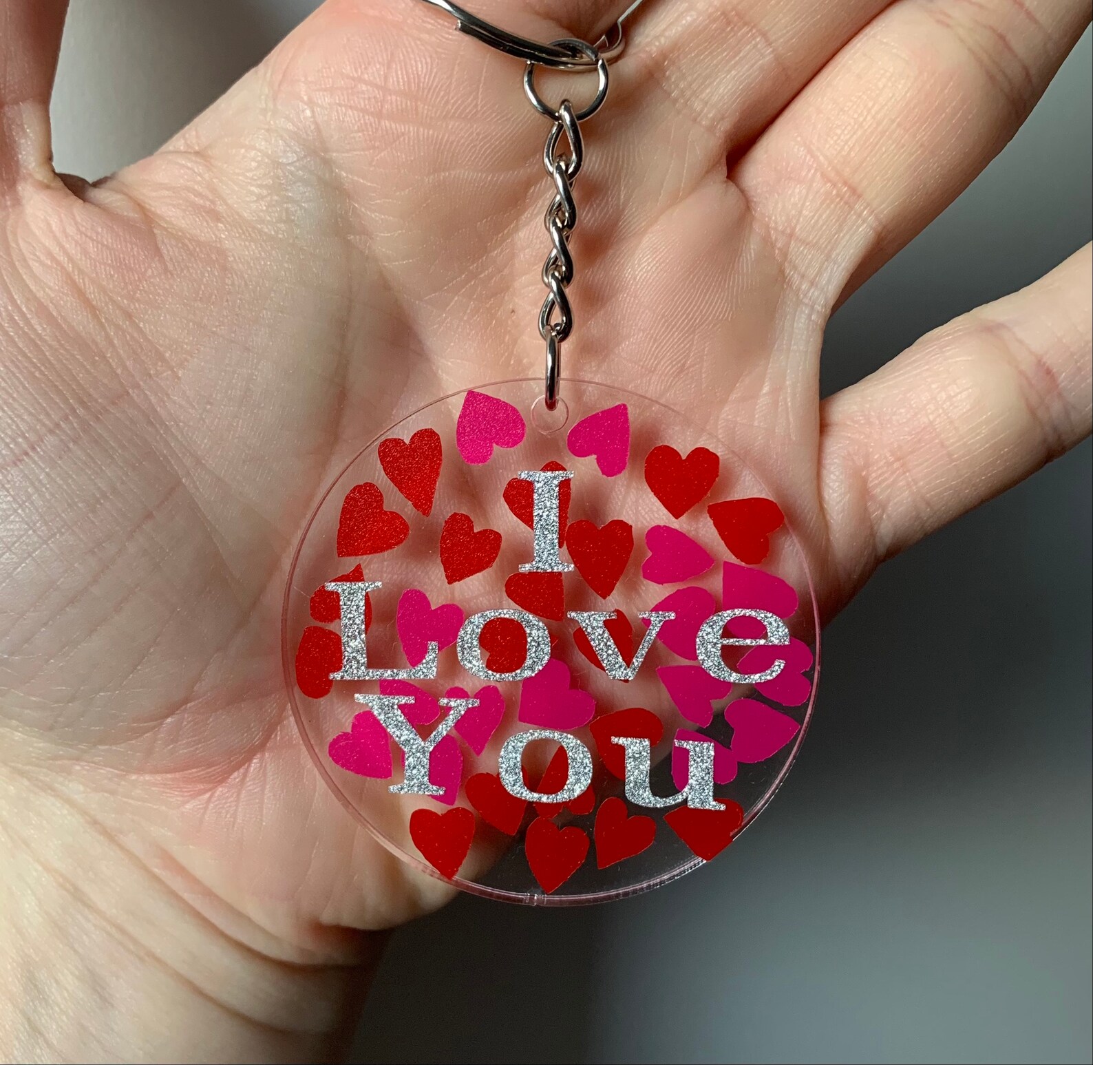Valentines day custom keychain I love you keychain Etsy