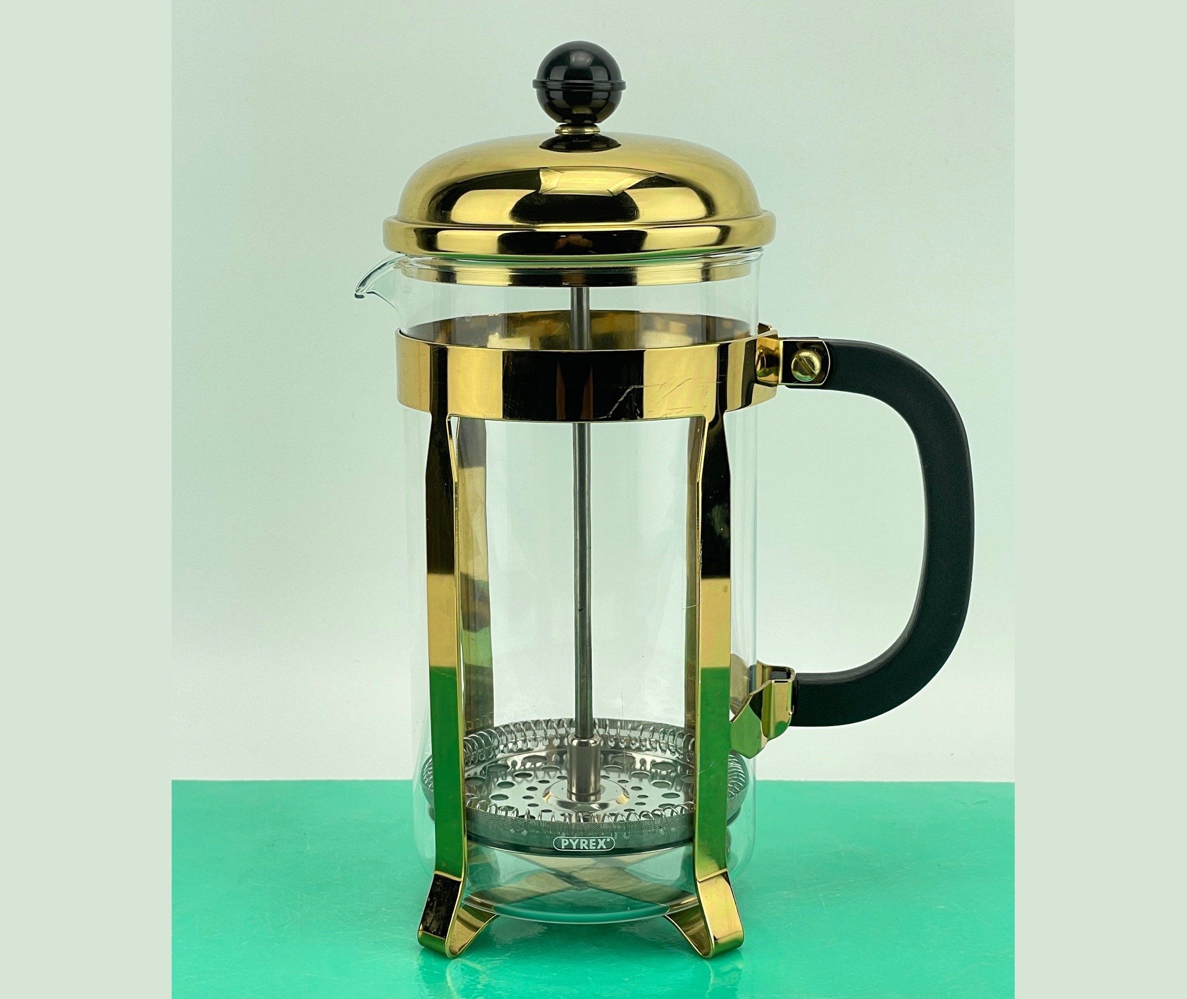 Vintage Pyrex French Press, Pyrex Coffee and Tea Maker, Vintage