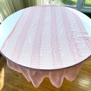 Vintage 1980s Pink Curtain, Sheer Mesh Net Panel, Small Window, Kitchen ...