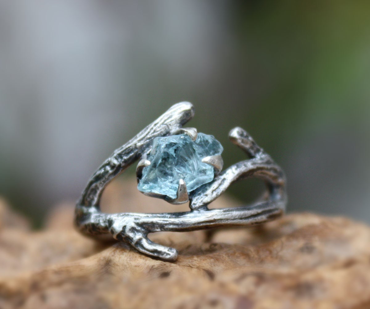 Aquamarine Pinky Ring - Etsy