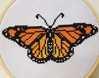 Monarch Butterfly - Cross Stitch Pattern - PDF- Instant Download