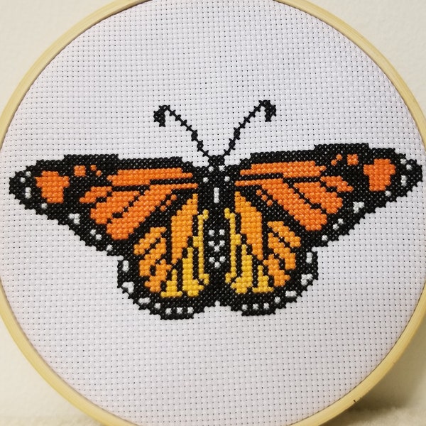 Monarch Butterfly - Cross Stitch Pattern - PDF- Instant Download