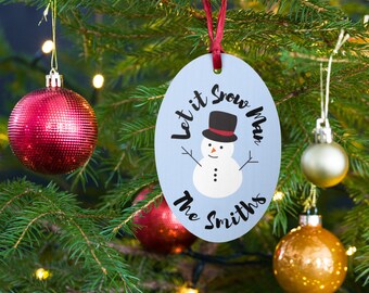 Snowman Custom Personalized Family Christmas Ornament, Custom Family Tree Ornament, Family Snowman Ornament, 2023 Family Decoration, Wooden