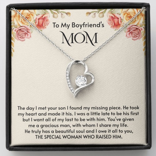 Boyfriend Mom Necklace, to My Boyfriend Mom, Boyfriend Mom, Gift for Boyfriend Mom, Mother Gift for Boyfriend Mom with Gift Box 312