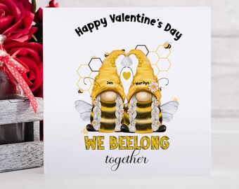 Personalised Valentine card, lesbian valentine, card for girlfriend, card for wife, gay couple