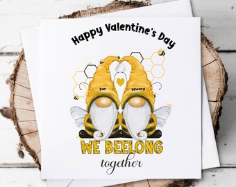Personalised Valentine card, gay valentine, card for boyfriend, card for husband, gay couple