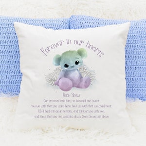 Personalised memorial cushion, remembrance pillow, baby loss, angel baby