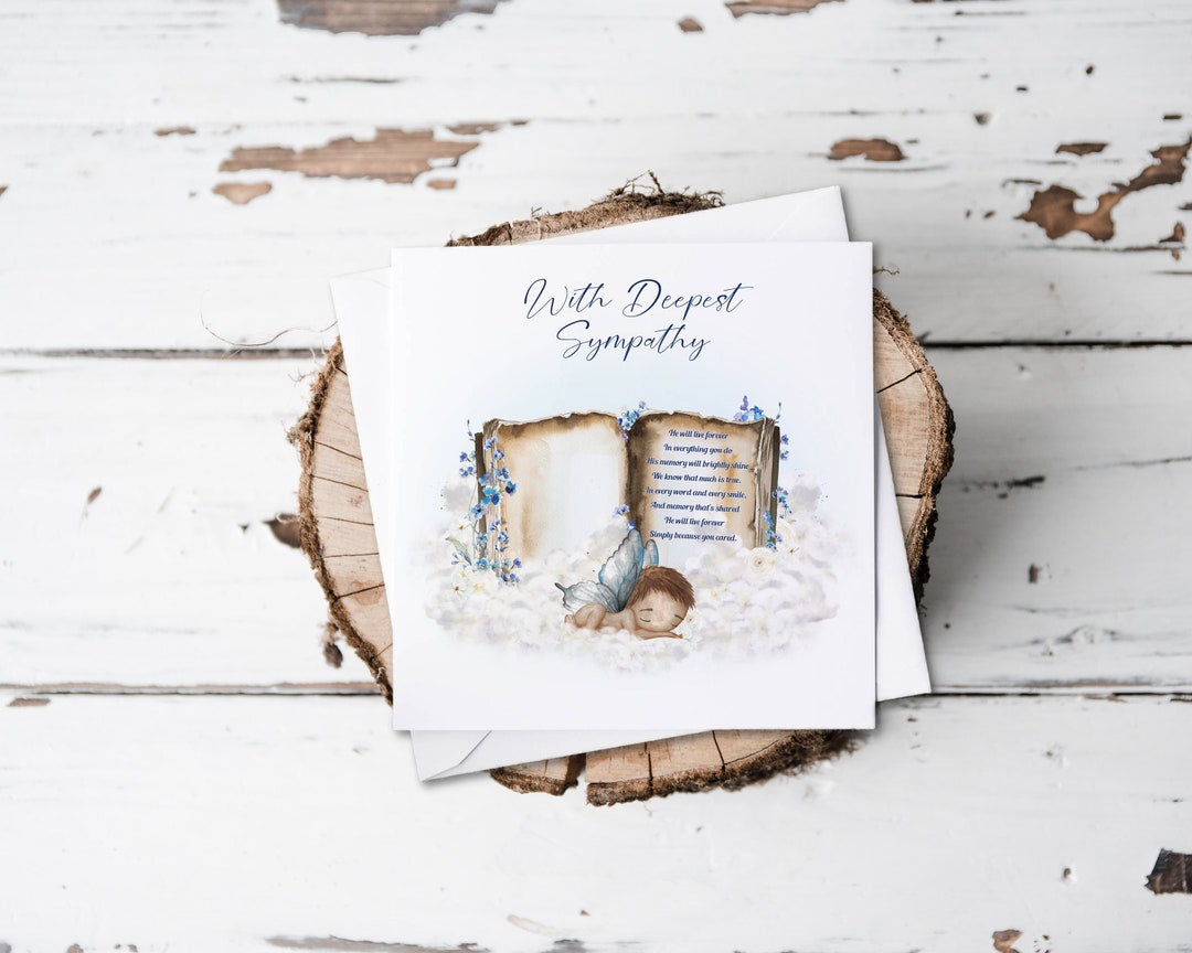 Sympathy Card, Memorial Card, Baby Loss, Infant Loss, Angel Baby ...