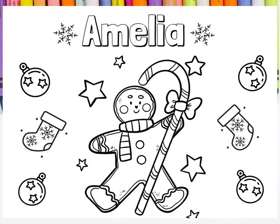 Personalized Kids Coloring Book, Custom Name Coloring Book for