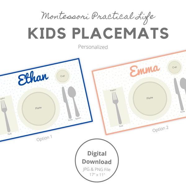 Personalized Children Placemat Etsy