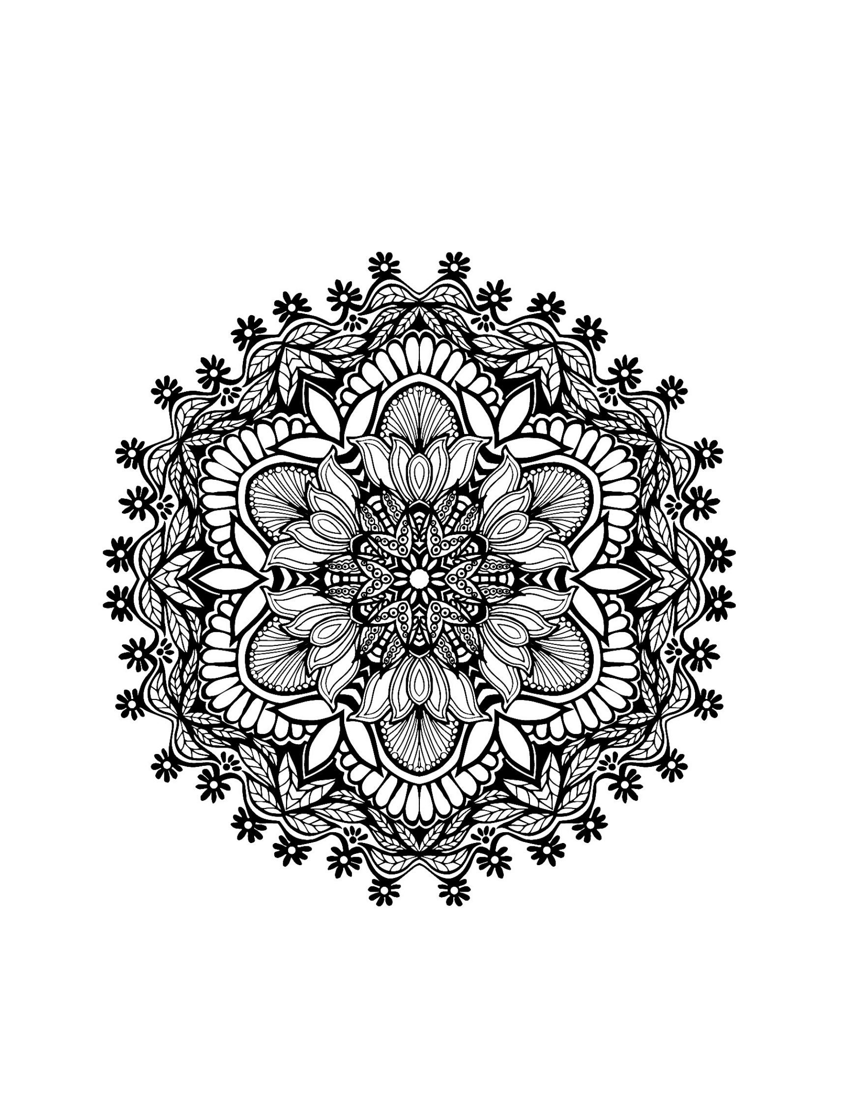 Mandala Coloring Pages PDF Digital Coloring Book for Adults | Etsy