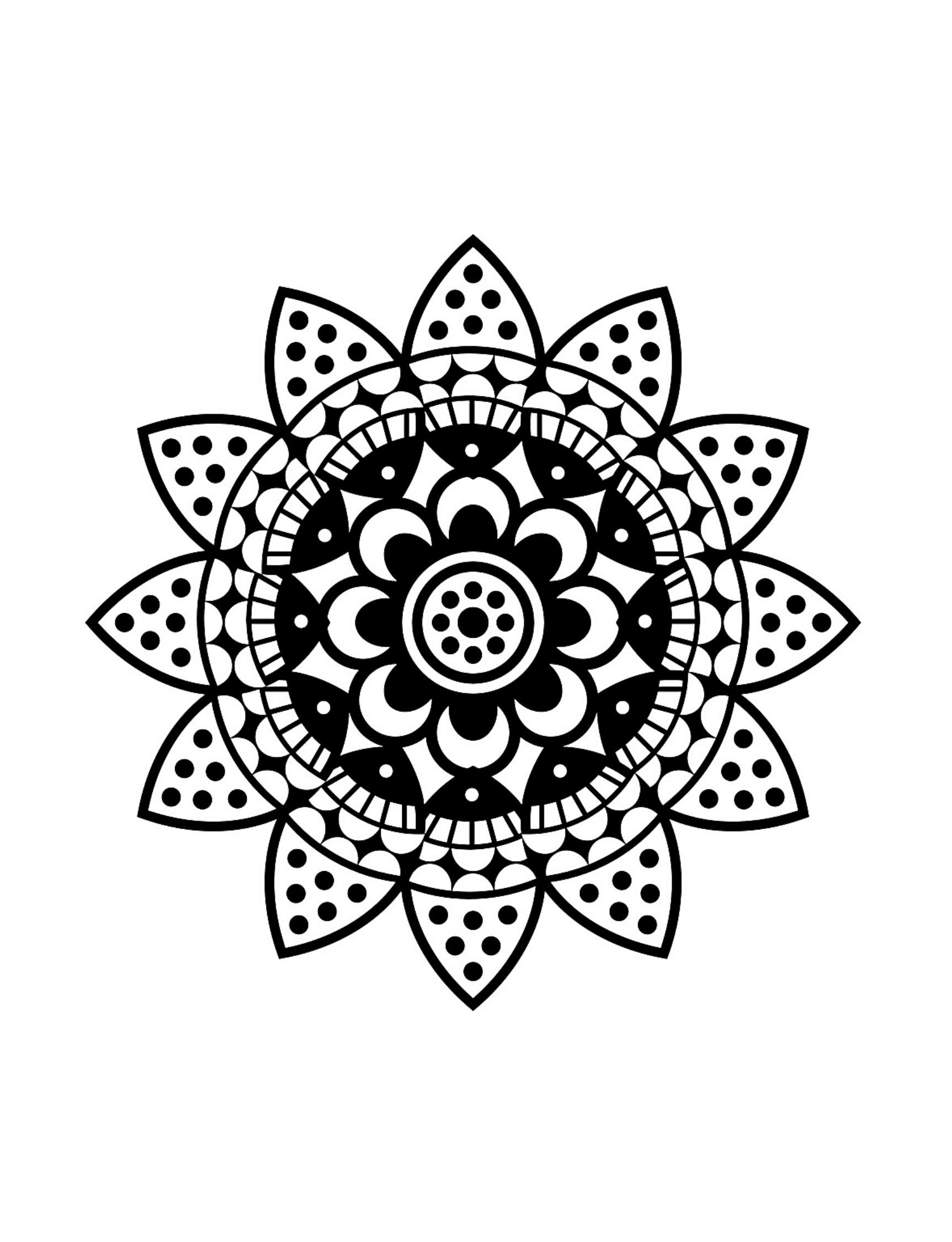 Mandala Coloring Pages PDF Digital Coloring Book for Adults | Etsy