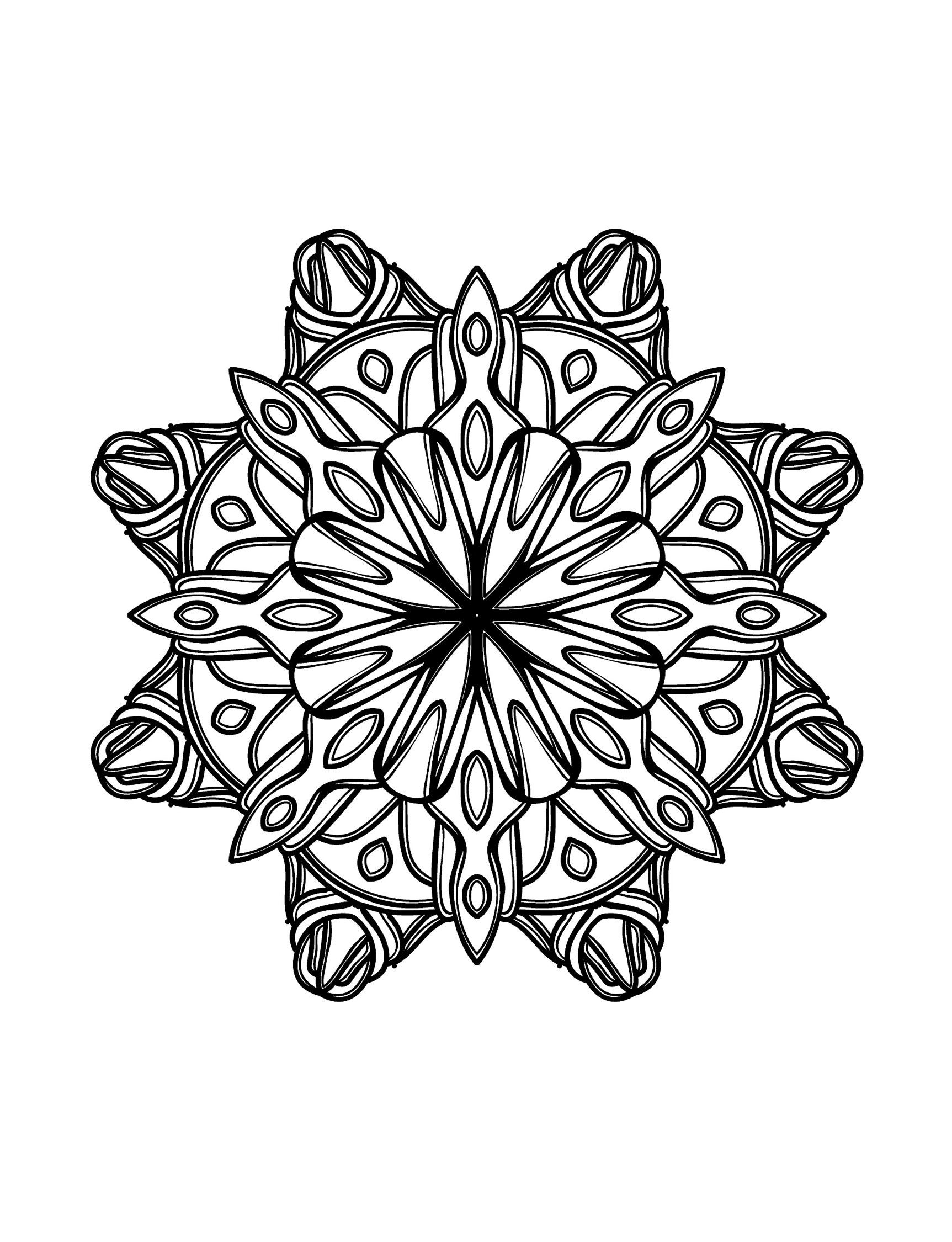 Mandala Coloring Pages PDF Digital Coloring Book for Adults | Etsy