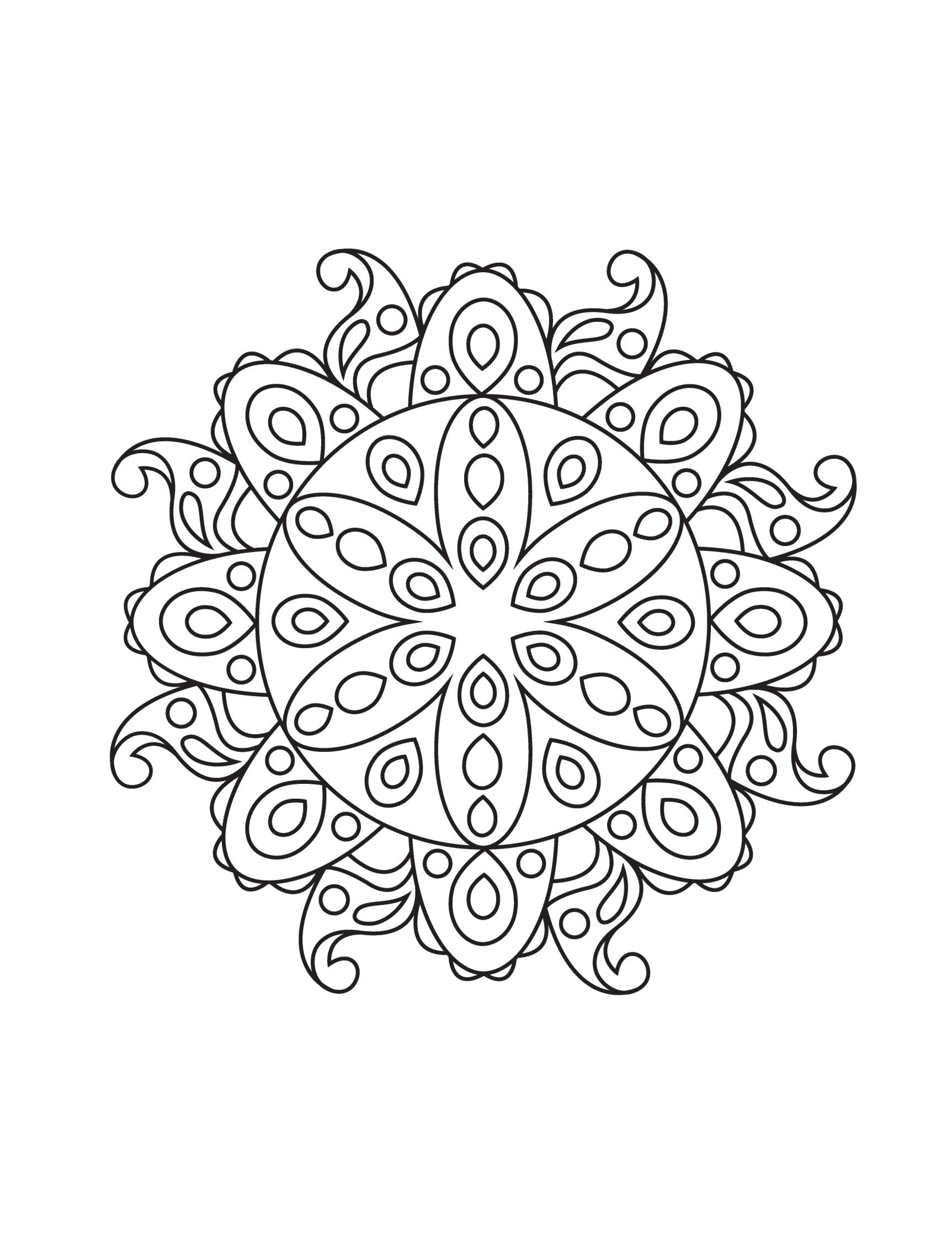 Mandala Coloring Pages PDF Digital Coloring Book for Adults | Etsy