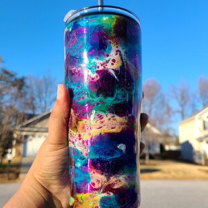 Custom Resin Tumbler, Custom Alcohol Ink Tumbler, Custom Glitter Tumbler, Personalized Tumbler, Personalized Gift, Unique Gift