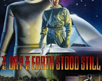 Retro Gort Wind Up Tin Robot Toy The Day The Earth Stood Still Iconic Classic Science Fiction Movie Character With Original Box Packaging