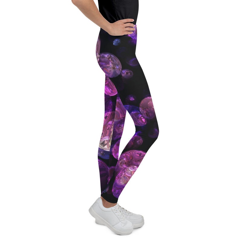 Blue /& Purple Lights Pattern Youth Leggings