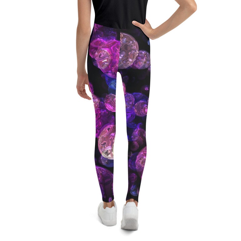 Blue /& Purple Lights Pattern Youth Leggings