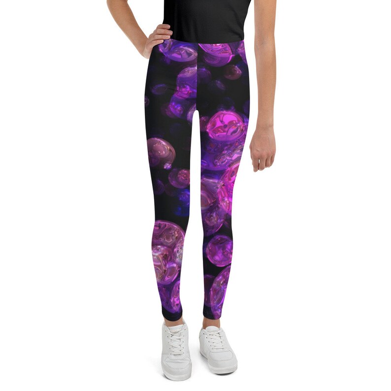 Blue /& Purple Lights Pattern Youth Leggings