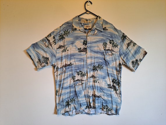 BLUE TROPICAL HAWAIIAN Shirt Campia Moda - Made i