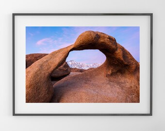Mount Whitney Fine Art Landscape Print: Mobius Arch in the Alabama Hills, Eastern Sierra, California