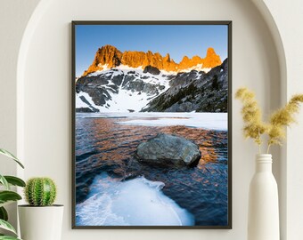 Minarets Sunrise Photo Print: Iceberg Lake, Eastern Sierra Landscape