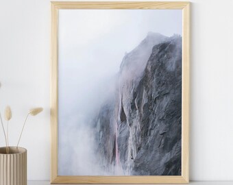 Yosemite Firefall Print: Horsetail Fall Sunset, Winter Storm