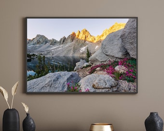Kearsarge Lakes Print: Kings Canyon Wildflower Landscape Art