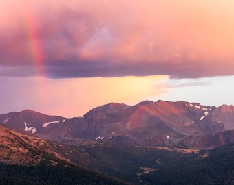 Yosemite Rainbow Print: Tuolumne Meadows, Kuna Crest Storm Clouds