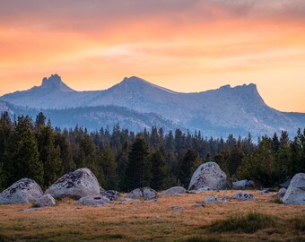Yosemite Sunset Print: Tuolumne Meadows, High Sierra Landscape