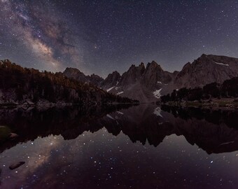 Milky Way Over Kearsarge Pinnacles Photo Print: Kings Canyon National Park