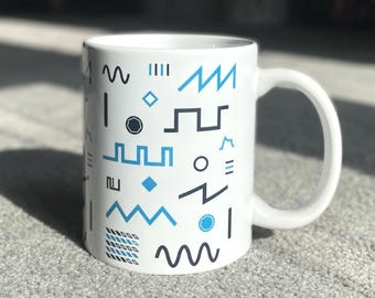 Synthesizer Waveform Mug - Synth Music Coffee Mug, Synth Waveforms, Music Mug, Gift For Musician, Music Producer Mug