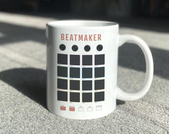 Beatmaker Mug - Music Producer Coffee Mug, MPC Musician, Music Mug, Sample Synthesizer Cup, Gift For Musician, Music Studio Mug